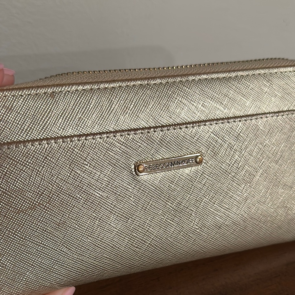 Rebecca Minkoff Gold Textured Wallet - Picture 5 of 9